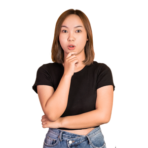 A young female healthcare professional thinks about which online English Language course to choose to improve her career prospects in Australia.