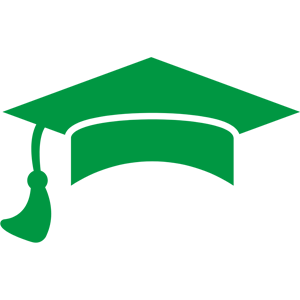 green grad cap